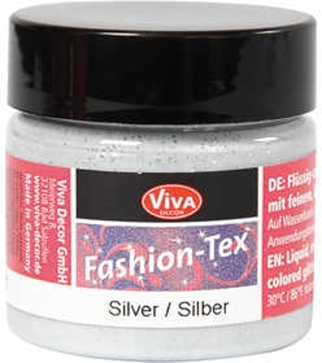 Fashion-Tex textielverf, silver, 45ml [HOB-26945]